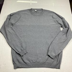 Frank & Oak Mens Crew Neck Sweater Black White Work Casual Preppy Pullover M/L